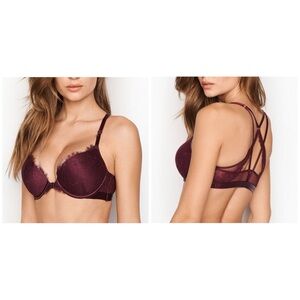 VICTORIA'S SECRET Very Sexy Push-up Bra in Burgundy 34D
